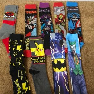 NWOT Geek superhero marvel avengers dc Batman sock
